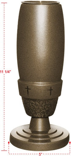 Crown Cemetery Vase for Headstones