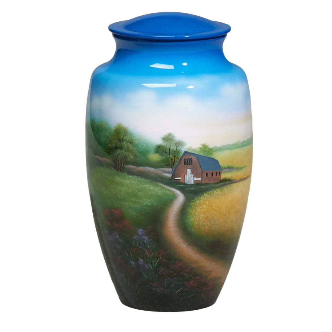 Hand-Painted Scenes: On the Farm Urn