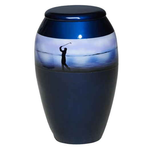 Hand-Painted Scenes: Park Golfing Urn
